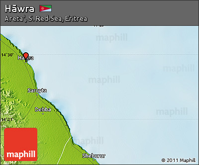 Physical Map of Hāwra
