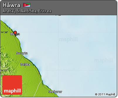 Physical Map of Hāwra