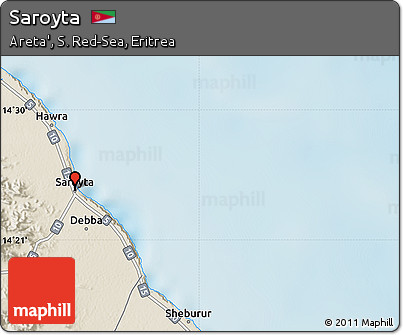 Shaded Relief Map of Saroyta