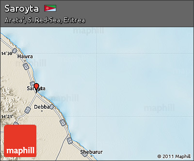 Shaded Relief Map of Saroyta