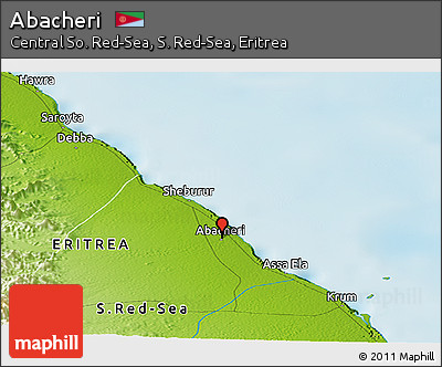 Physical Panoramic Map of Abacheri