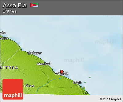 Physical Panoramic Map of Assa Ela