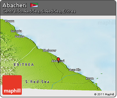 Physical Panoramic Map of Abacheri