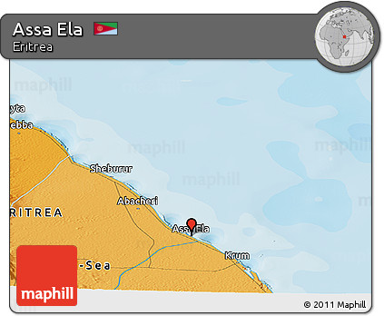Political Panoramic Map of Assa Ela