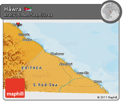 Political Panoramic Map of Hāwra