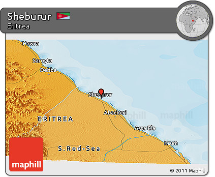Political Panoramic Map of Sheburur