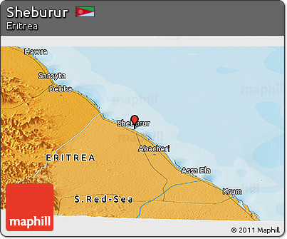 Political Panoramic Map of Sheburur