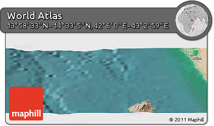 Satellite Panoramic Map of the Area around 14° 15' 49" N, 42° 34' 30" E