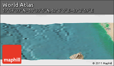 Satellite Panoramic Map of the Area around 14° 15' 49" N, 42° 34' 30" E