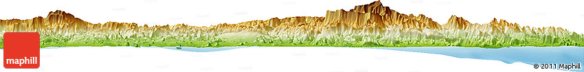 Physical Horizon Map of the Area around 14° 15' 49" N, 48° 31' 29" E