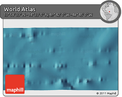 Satellite 3D Map of the Area around 14° 15' 49" N, 49° 13' 30" W