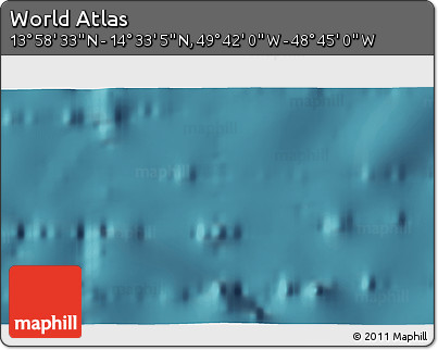 Satellite 3D Map of the Area around 14° 15' 49" N, 49° 13' 30" W