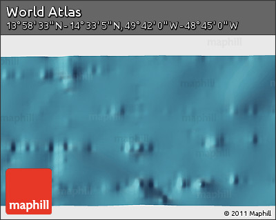 Satellite 3D Map of the Area around 14° 15' 49" N, 49° 13' 30" W