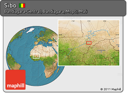 Satellite Location Map of Sibo