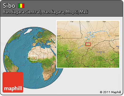 Satellite Location Map of Sibo