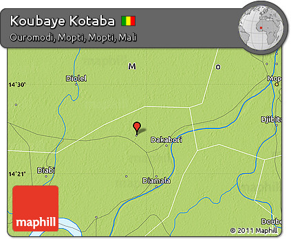 Physical Map of Koubaye Kotaba