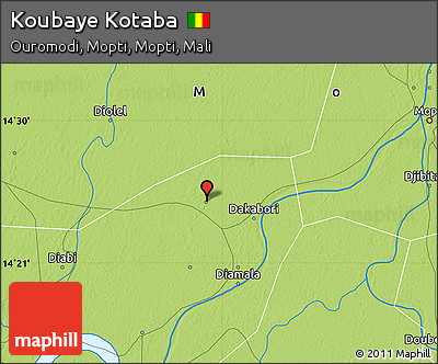 Physical Map of Koubaye Kotaba