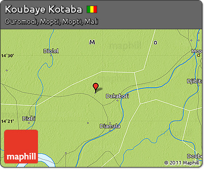 Physical Map of Koubaye Kotaba
