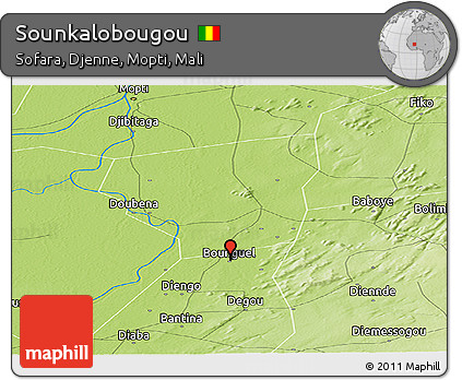 Physical Panoramic Map of Sounkalobougou