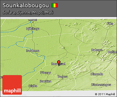 Physical Panoramic Map of Sounkalobougou