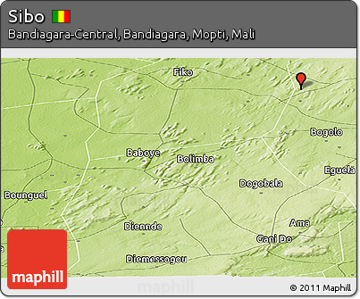 Physical Panoramic Map of Sibo