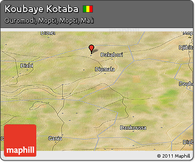 Satellite Panoramic Map of Koubaye Kotaba