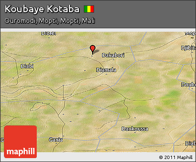 Satellite Panoramic Map of Koubaye Kotaba