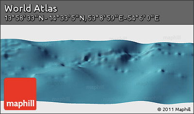 Satellite Panoramic Map of the Area around 14° 15' 49" N, 53° 37' 30" E