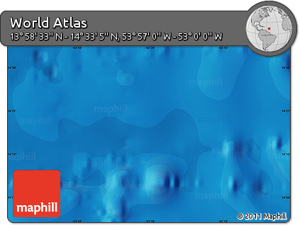 Political Map of the Area around 14° 15' 49" N, 53° 28' 30" W