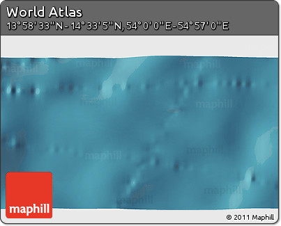 Satellite 3D Map of the Area around 14° 15' 49" N, 54° 28' 30" E