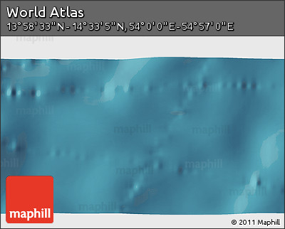Satellite 3D Map of the Area around 14° 15' 49" N, 54° 28' 30" E