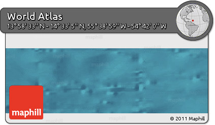 Satellite Panoramic Map of the Area around 14° 15' 49" N, 55° 10' 29" W
