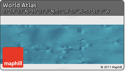 Satellite Panoramic Map of the Area around 14° 15' 49" N, 55° 10' 29" W