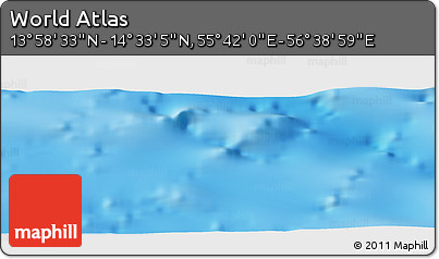 Physical Panoramic Map of the Area around 14° 15' 49" N, 56° 10' 29" E