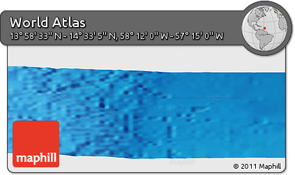 Physical Panoramic Map of the Area around 14° 15' 49" N, 57° 43' 30" W