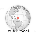 Outline Map of the Area around 14° 15' 49" N, 58° 34' 30" W, rectangular outline