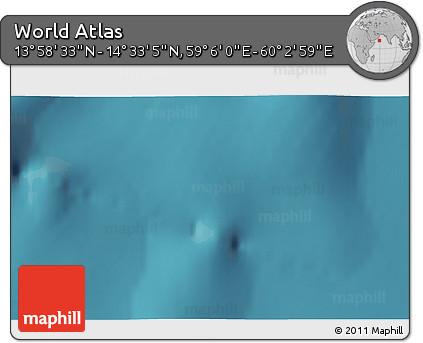 Satellite 3D Map of the Area around 14° 15' 49" N, 59° 34' 30" E