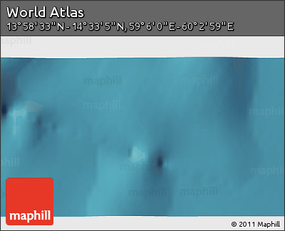 Satellite 3D Map of the Area around 14° 15' 49" N, 59° 34' 30" E