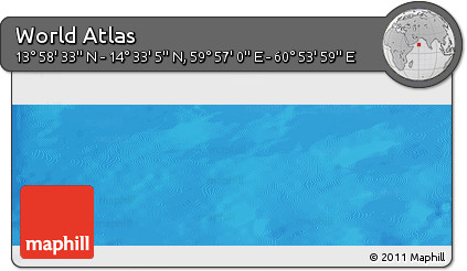 Physical Panoramic Map of the Area around 14° 15' 49" N, 60° 25' 29" E