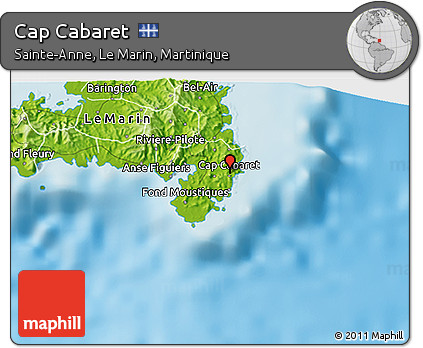 Physical 3D Map of Cap Cabaret