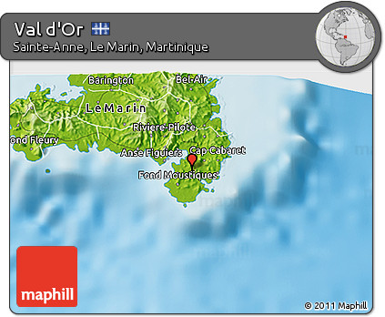Physical 3D Map of Val D'Or