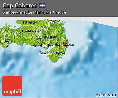 Physical 3D Map of Cap Cabaret