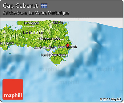 Physical 3D Map of Cap Cabaret