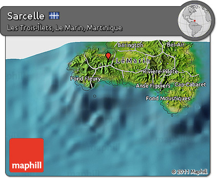 Satellite 3D Map of Sarcelle