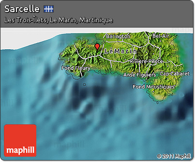 Satellite 3D Map of Sarcelle
