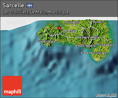 Satellite 3D Map of Sarcelle