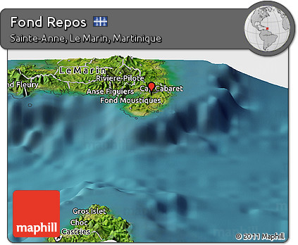 Satellite Panoramic Map of Fond Repos