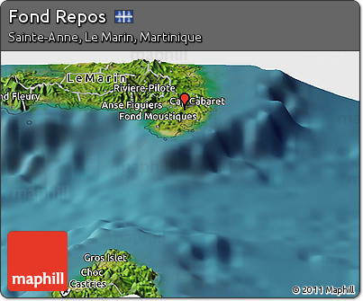 Satellite Panoramic Map of Fond Repos