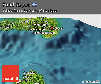 Satellite Panoramic Map of Fond Repos