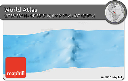 Physical Panoramic Map of the Area around 14° 15' 49" N, 63° 40' 30" W